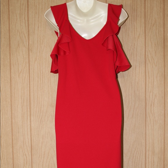 Flaming Red BLVD Cocktail Dress - Picture 3 of 3